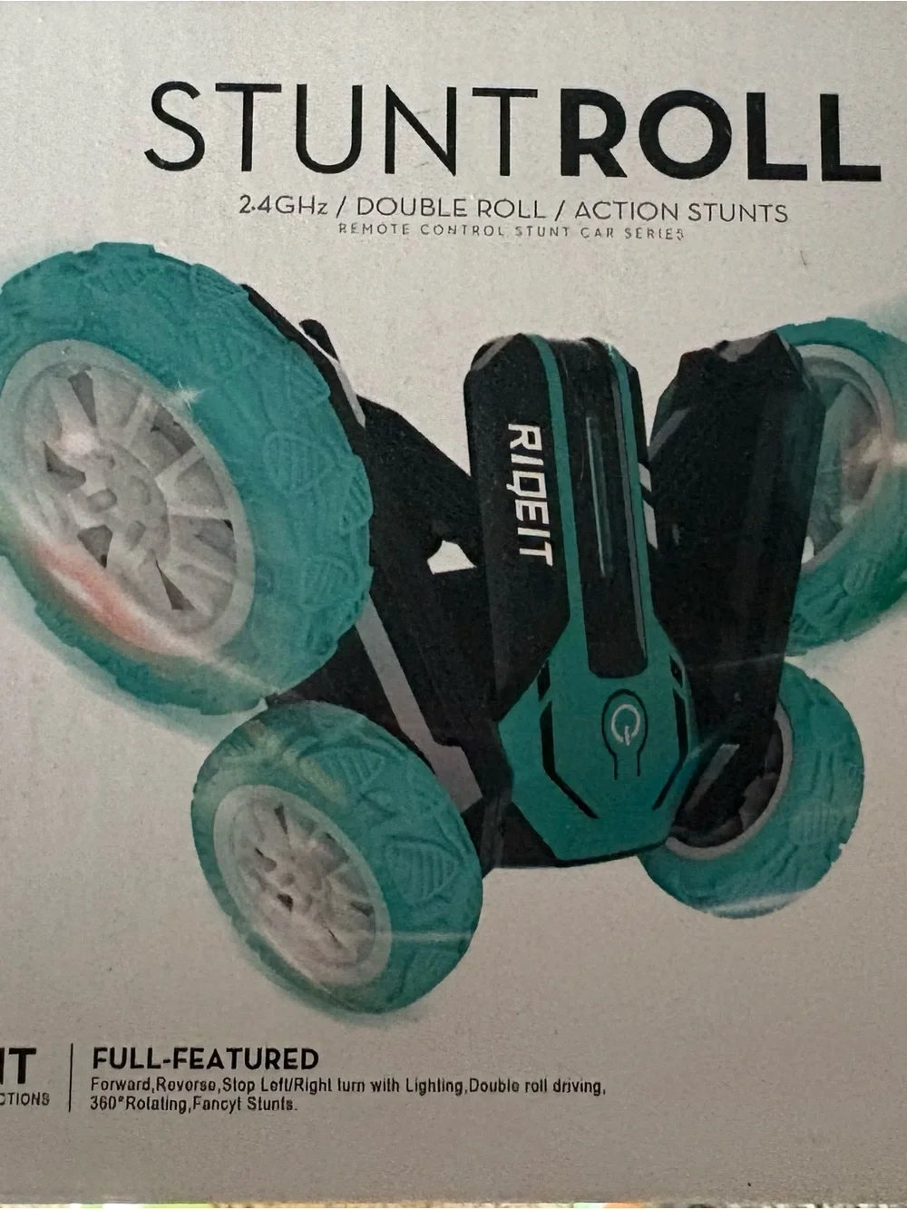 Teal Stunt Roll Remote Control Car for Kids